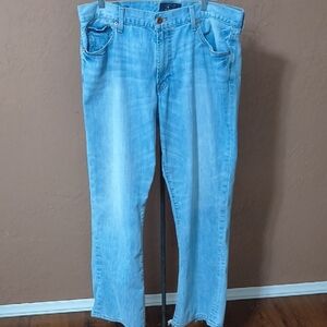 Lucky Brand Men's 455 Relaxed Boot Light Blue Jeans Size 36/32